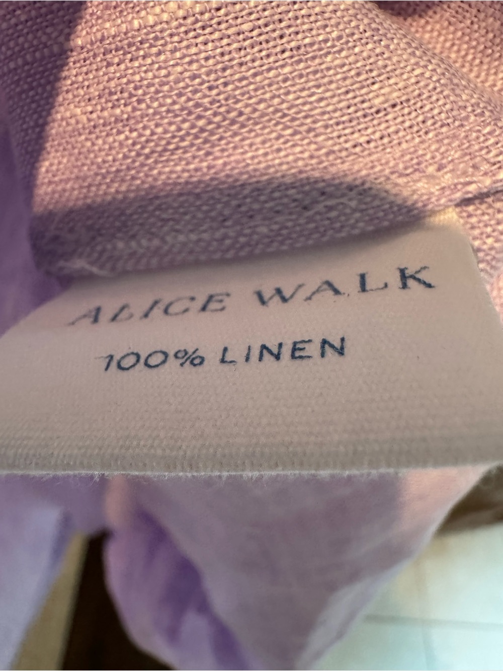 Alice Walk Lavender Long-Sleeve Linen Tiered Midi Dress | XL - Picture 4 of 5